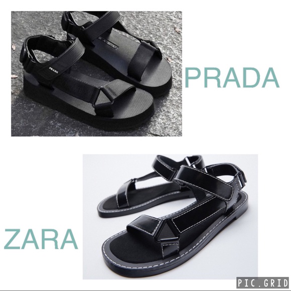 Zara strap sandals with topstitching